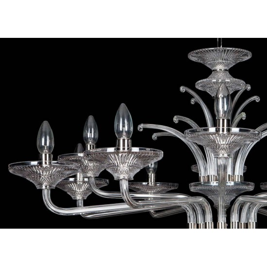Candelabru Cristale, Sticla, Bohemia, E14, EL0104338400, Crystal