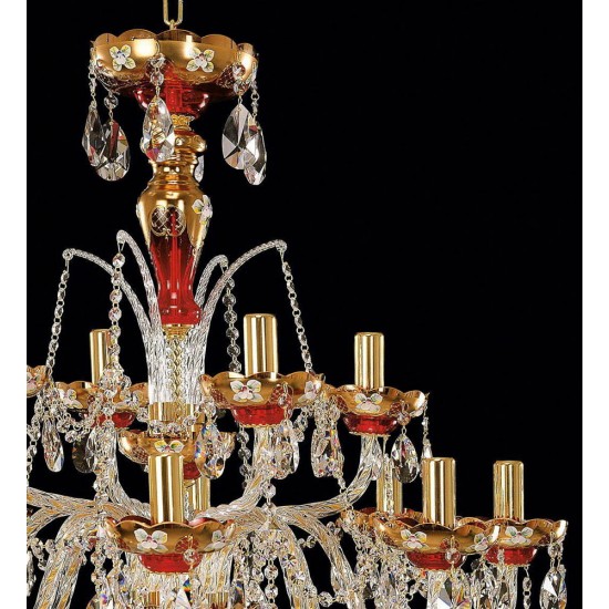Candelabru Cristale, Clasic, Bohemia, E14, EL0105241237, Crystal