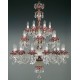 Candelabru Cristale, Ruby, Bohemia, E14, EL0106002417, Crystal
