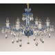 Candelabru Cristale, Albastru, Bohemia, E14, EL010601613, Crystal