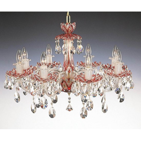Candelabru Cristale, Ruby, Bohemia, E14, EL010601817, Crystal