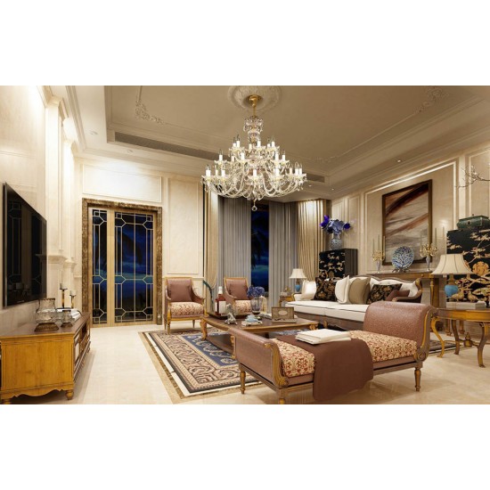 Candelabru Cristale, Large, Bohemia, E14, EL0106102419, Crystal