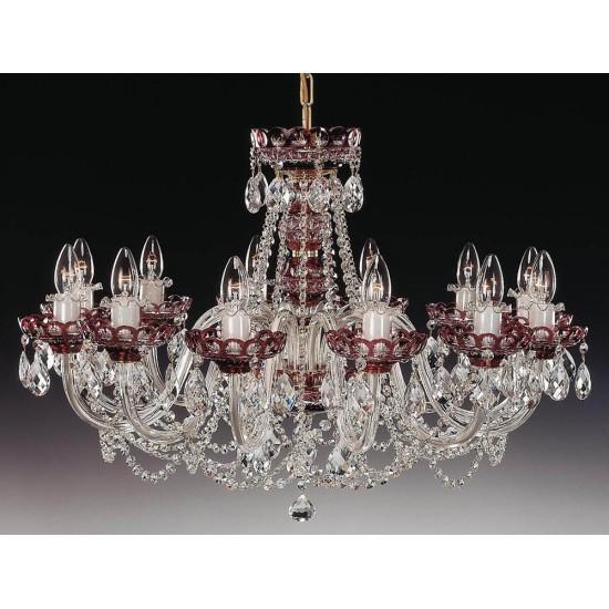 Candelabru Cristale, violet, Bohemia, E14, EL0106221217, Crystal