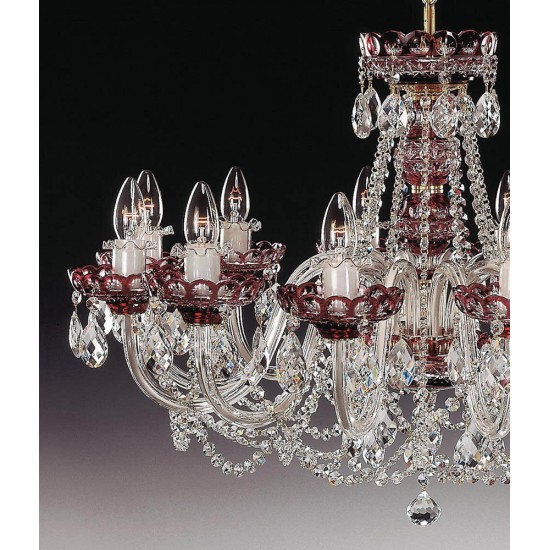 Candelabru Cristale, violet, Bohemia, E14, EL0106221217, Crystal