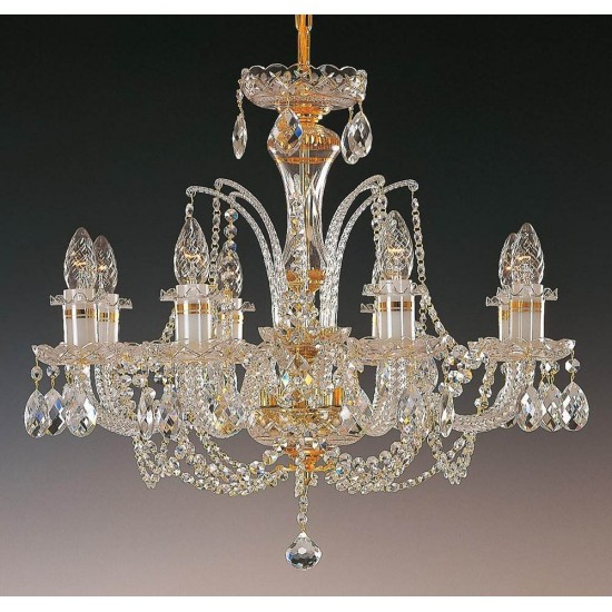 Candelabru Cristale, Sticla, Bohemia, E14, EL010630895, Crystal