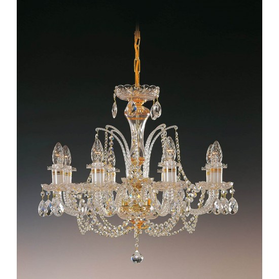 Candelabru Cristale, Sticla, Bohemia, E14, EL010630895, Crystal