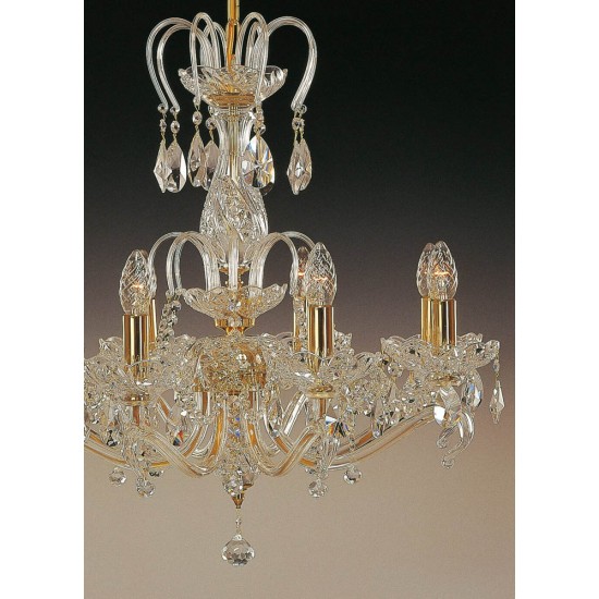 Candelabru Cristale, Sticla, Bohemia, E14, EL010660819, Crystal