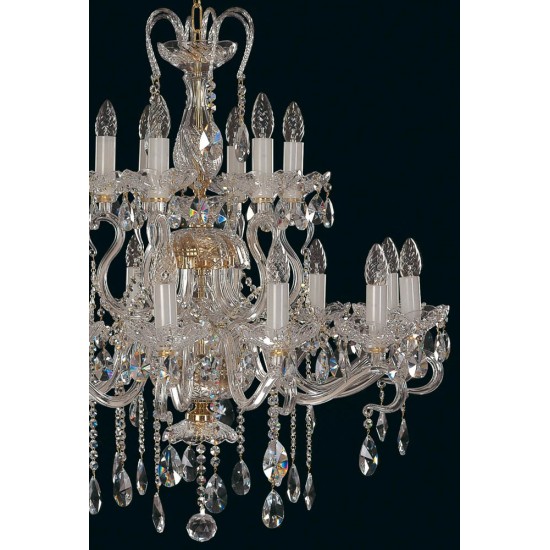 Candelabru Cristale, Sticla, Bohemia, E14, EL0106611819, Crystal