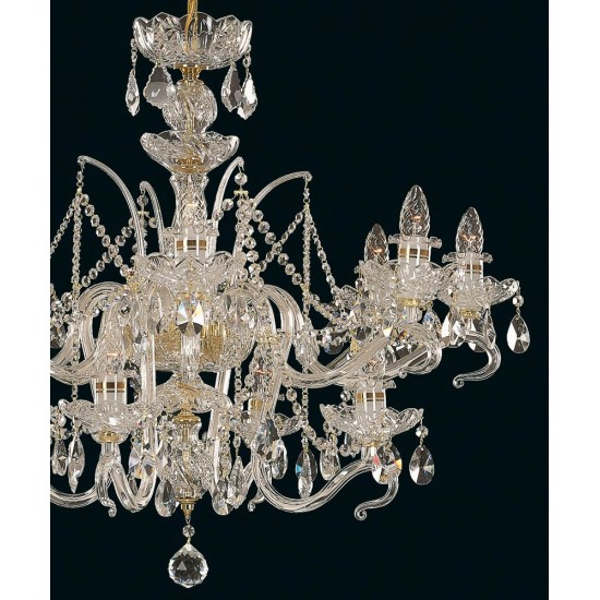 Candelabru Cristale, Sticla, Bohemia, E14, EL0106631219, Crystal