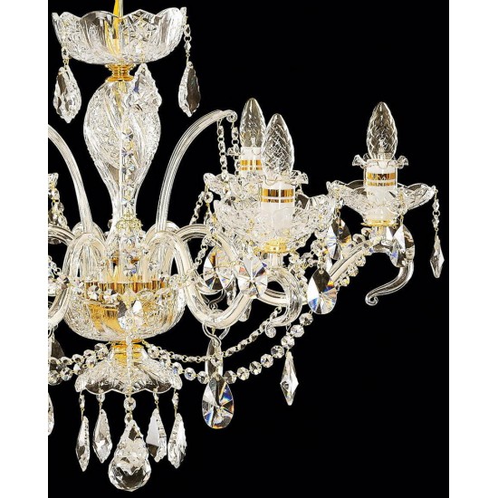 Candelabru Cristale, Sticla, Bohemia, E14, EL010665619, Crystal