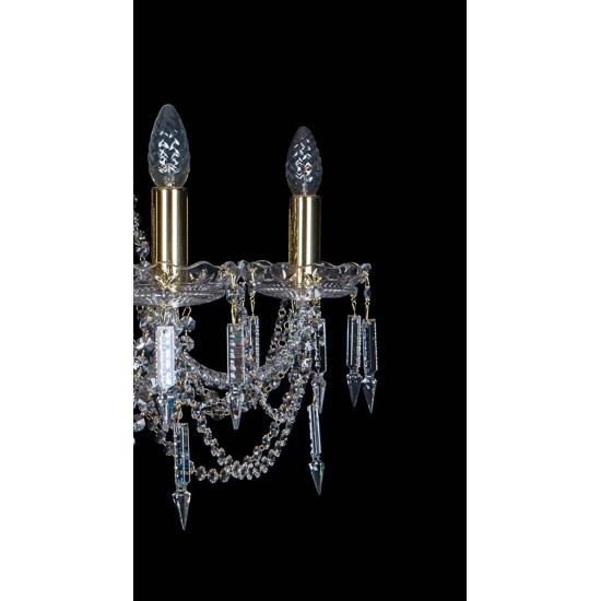 Candelabru Cristale, Sticla, Bohemia, E14, EL010673619, Crystal