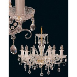 Candelabru Cristale, Sticla, Bohemia, E14, EL010681601, Crystal