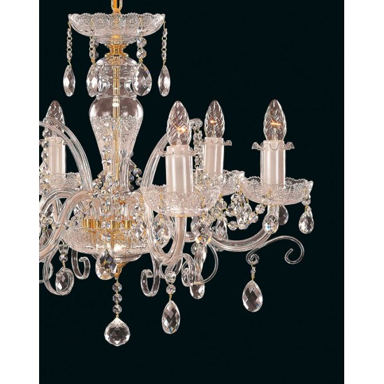 Candelabru Cristale, Sticla, Bohemia, E14, EL010681601, Crystal