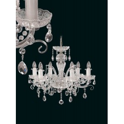 Candelabru Cristale, Sticla, Bohemia, E14, EL010681601, Crystal