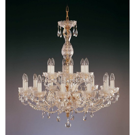 Candelabru Cristale, Sticla, Bohemia, E14, EL0106831819, Crystal