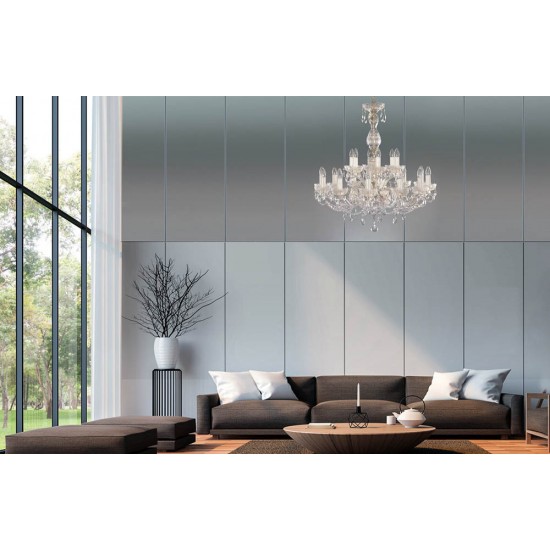 Candelabru Cristale, Sticla, Bohemia, E14, EL0106831819, Crystal