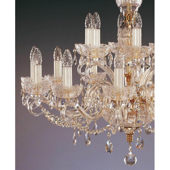 Candelabru Cristale, Sticla, Bohemia, E14, EL0106831819, Crystal