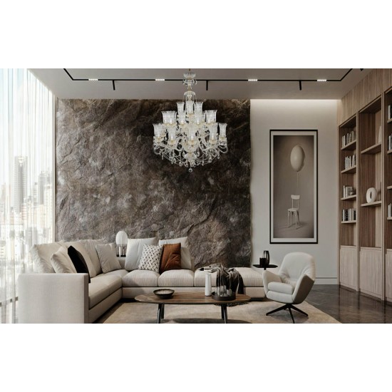 Candelabru Cristale, Lux, Bohemia, E14, EL0106833001T, Crystal