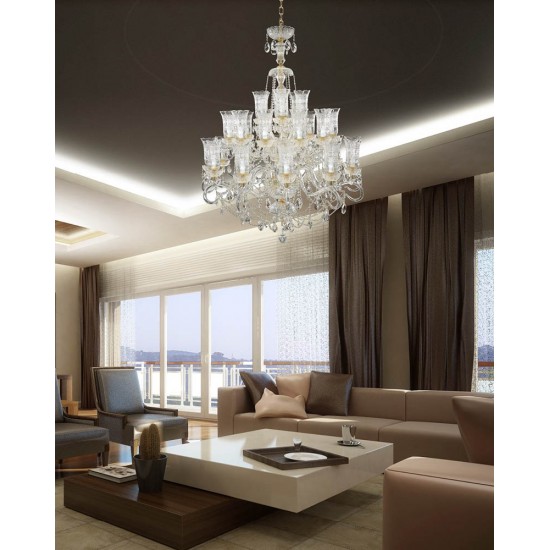 Candelabru Cristale, Lux, Bohemia, E14, EL0106833001T, Crystal