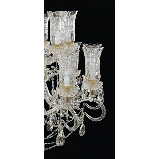 Candelabru Cristale, Lux, Bohemia, E14, EL0106833001T, Crystal