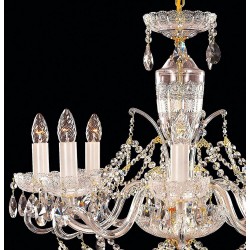 Candelabru Cristale, Sticla, Bohemia, E14, EL010683802, Crystal