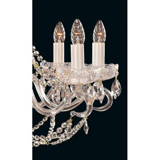 Candelabru Cristale, Sticla, Bohemia, E14, EL010683802, Crystal