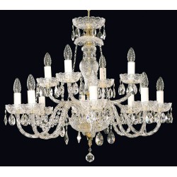 Candelabru Cristale, Sticla, Bohemia, E14, EL0106841202, Crystal