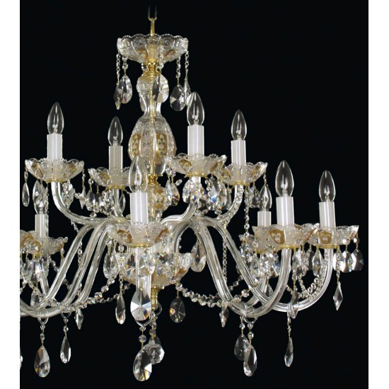 Candelabru Cristale, Sticla, Bohemia, E14, EL0106861202, Crystal