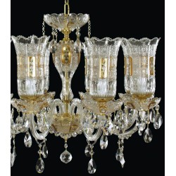 Candelabru Cristale, Sticla, Bohemia, E14, EL010686802T, Crystal