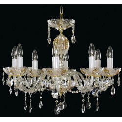 Candelabru Cristale, Sticla, Bohemia, E14, EL010686802, Crystal