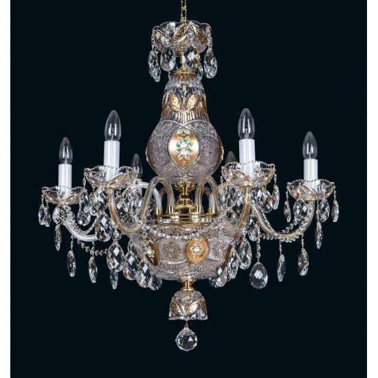 Candelabru Cristale, Sticla, Bohemia, E14, EL0106906301, Crystal