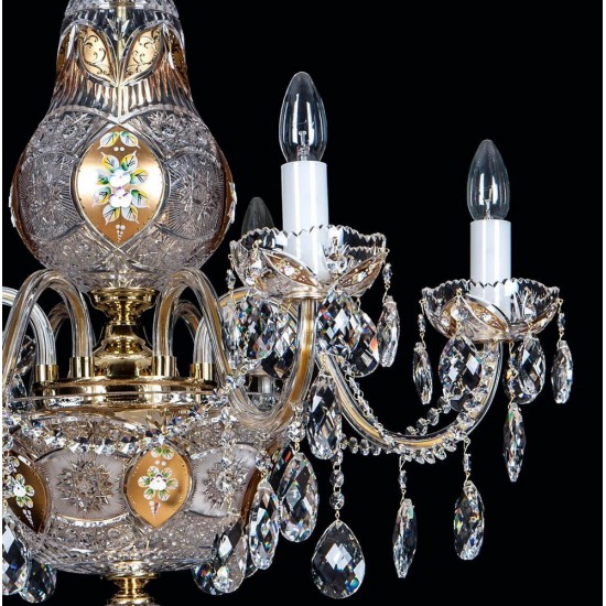 Candelabru Cristale, Sticla, Bohemia, E14, EL0106906301, Crystal