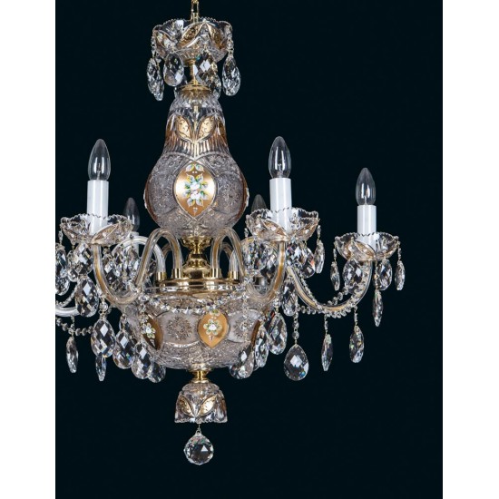 Candelabru Cristale, Sticla, Bohemia, E14, EL0106906301, Crystal
