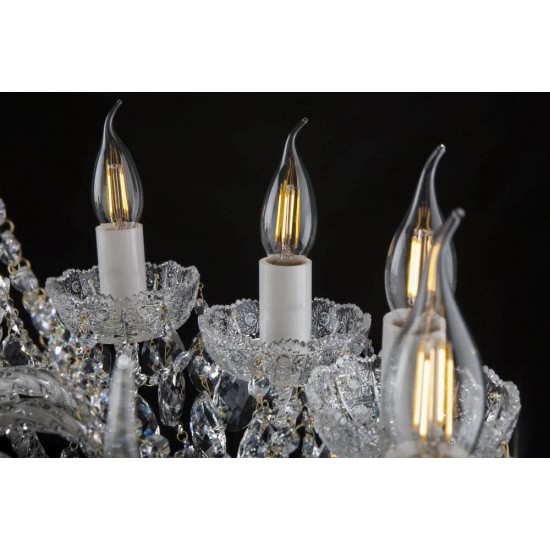 Candelabru Cristale, Sticla, Bohemia, E14, EL0106921201, Crystal
