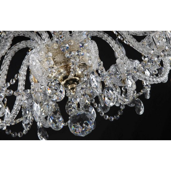 Candelabru Cristale, Sticla, Bohemia, E14, EL0106921201, Crystal