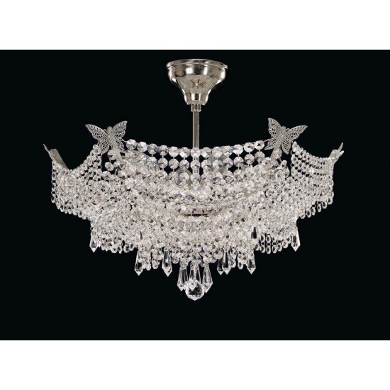 Candelabru Cristale, Brilliant Nickel, Bohemia, E14, EL010702605, Crystal