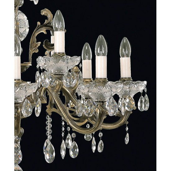 Candelabru Alama, Cristale, Bohemia, E14, EL0108501201PT, Crystal
