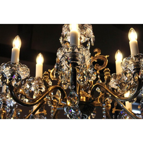 Candelabru Alama, Cristale, Bohemia, E14, EL0108501201PT, Crystal