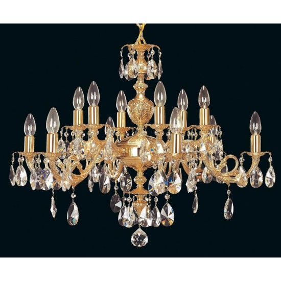Candelabru Alama, Cristale, Bohemia, E14, EL0108551202, Crystal