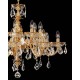 Candelabru Alama, Cristale, Bohemia, E14, EL0108571604kov, Crystal