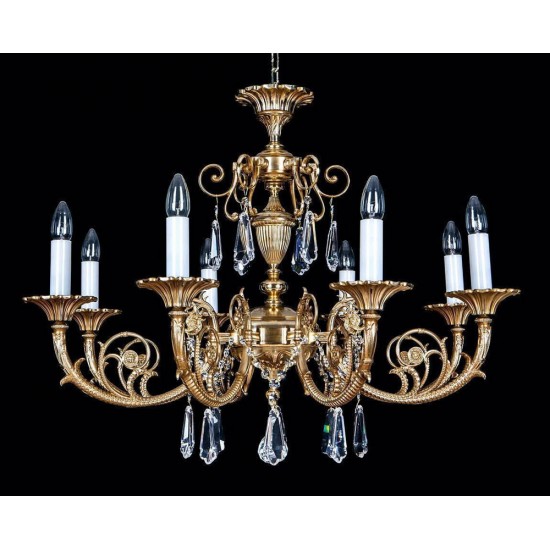 Candelabru Alama, Cristale, Bohemia, E14, EL010861809, Crystal