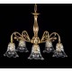 Candelabru Alama, Cristale, Bohemia, E14, L-010TUL-08, Crystal