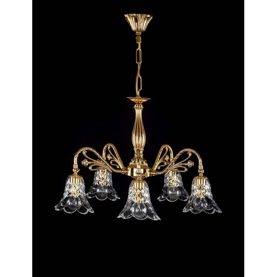 Candelabru Alama, Cristale, Bohemia, E14, L-010TUL-08, Crystal