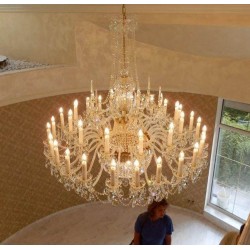 Candelabru Cristale, Bohemia, E14, L001005CE, Crystal