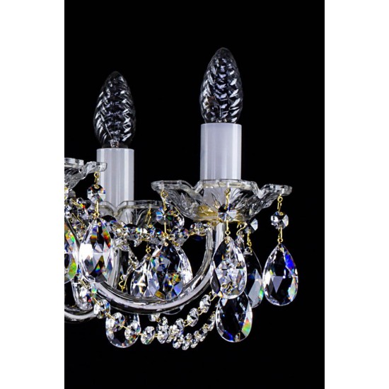 Candelabru Cristale, Sticla, Bohemia, E14, L001032CE, Crystal