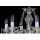 Candelabru Cristale, Sticla, Bohemia, E14, L001032CE, Crystal