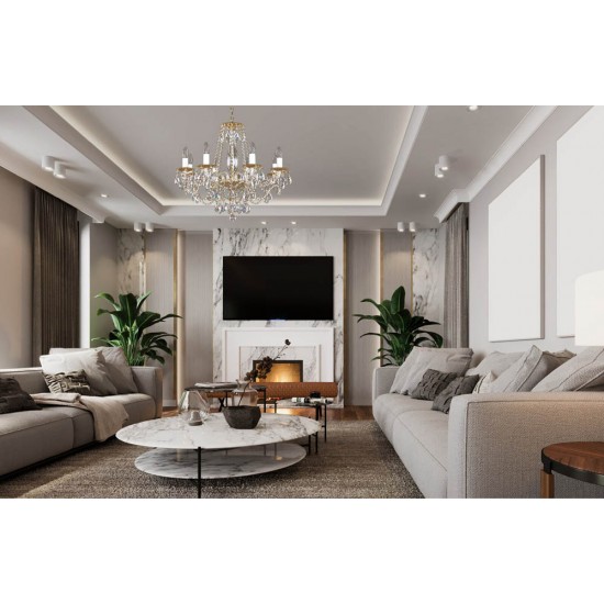 Candelabru Cristale, Bohemia, E14, L001075CE, Crystal