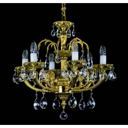 Candelabru Alama, Cristale, Bohemia, E14, L00109117CE, Crystal