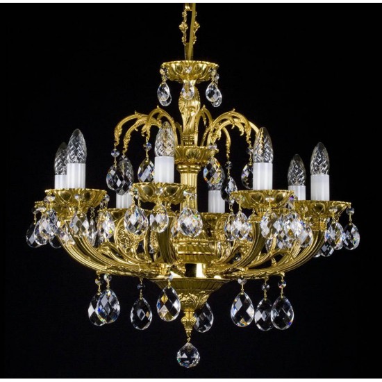 Candelabru Alama, Cristale, Bohemia, E14, L00109118CE, Crystal