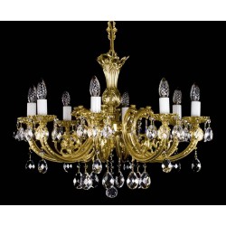 Candelabru Alama, Cristale, Bohemia, E14, L00109120CE, Crystal